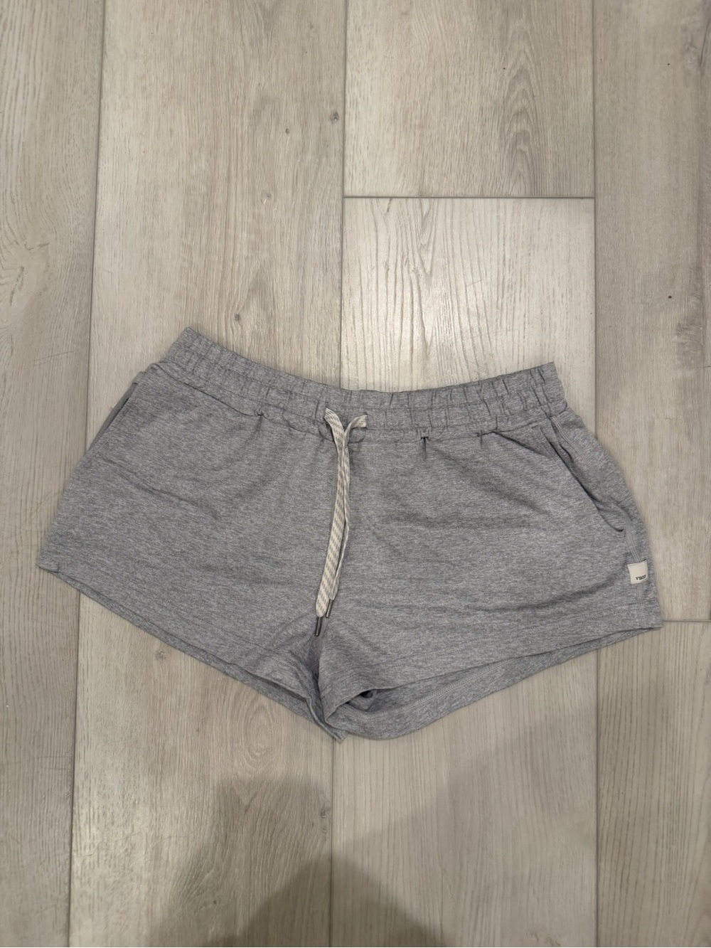 Vuori Heather Gray Athletic Drawstring Shorts